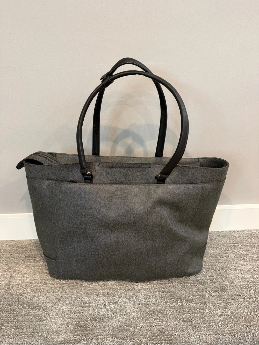 Tumi Sinclair Valerie Business Tote- gray coated canvas